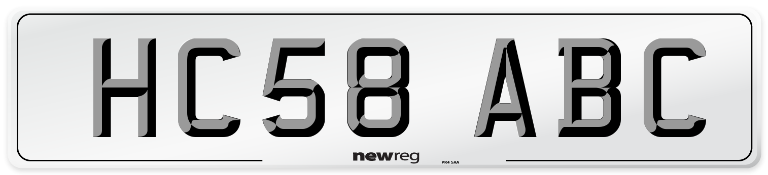HC58 ABC Number Plate from New Reg